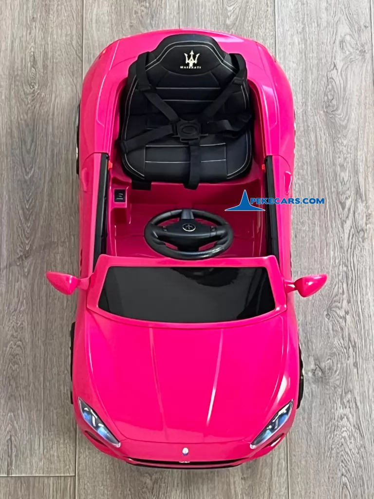 maserati gc sport little rosa coches electricos niños vista arriba