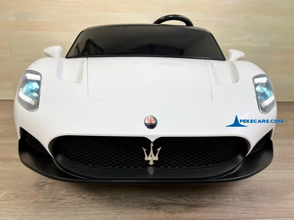 coches electricos niños maserati mc20 2 plazas blanco frontal