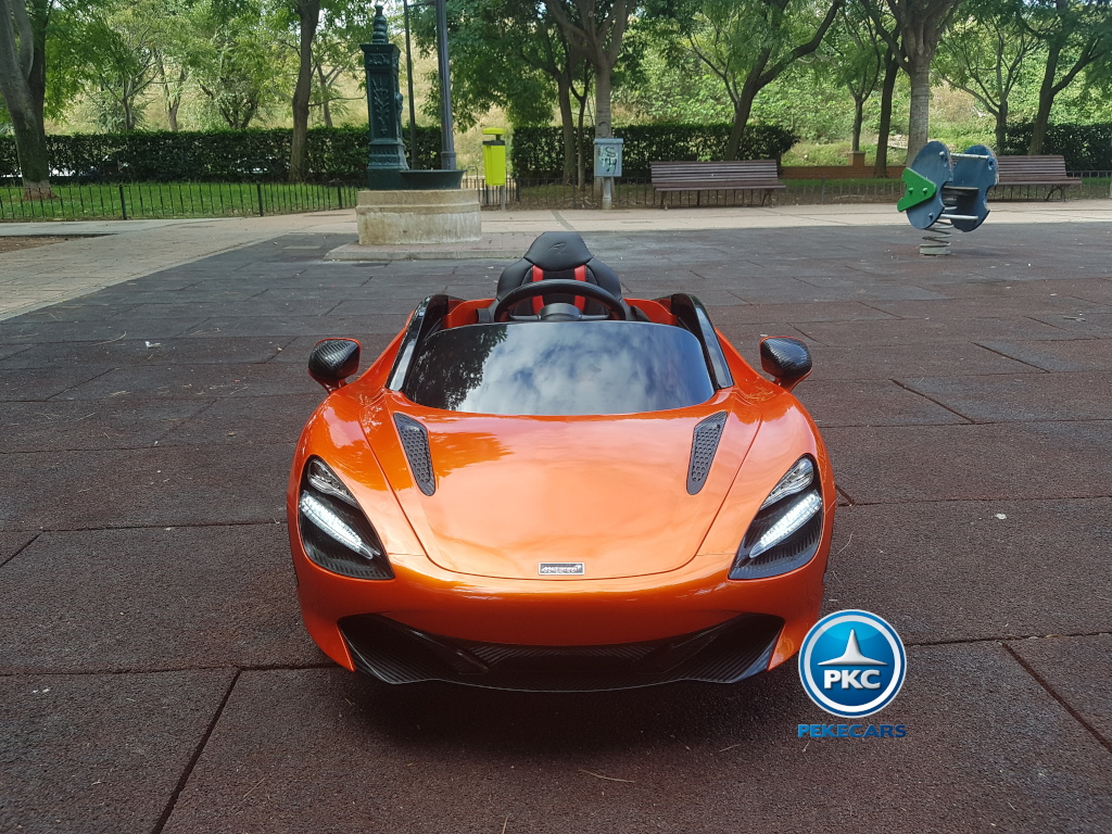 Mercedes McLaren para niños 720S 12V con MP4 Naranja Pintado