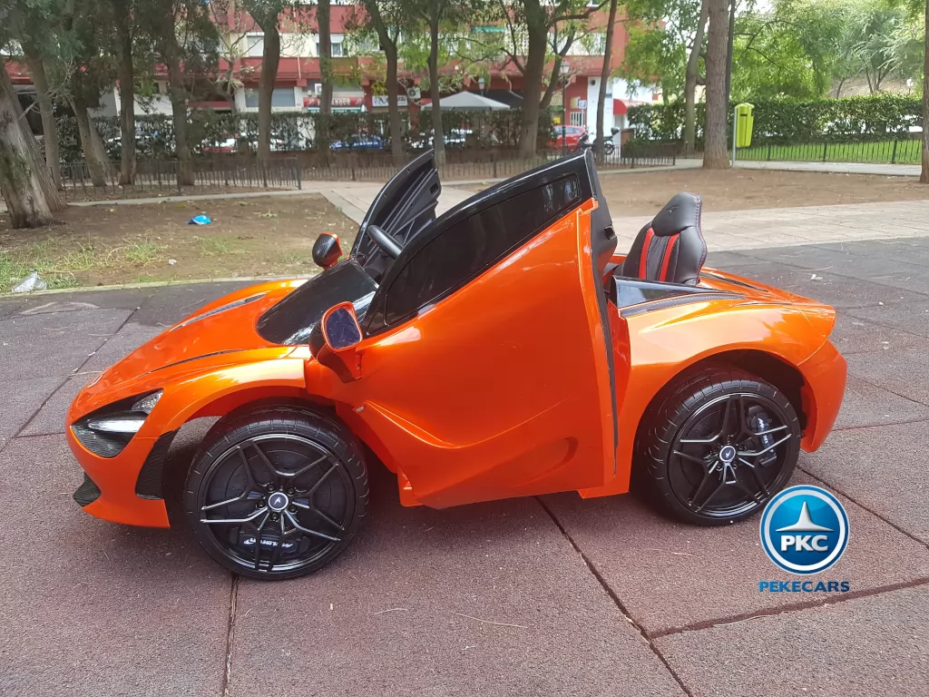 Mercedes McLaren para niños 720S 12V con MP4 Naranja Pintado