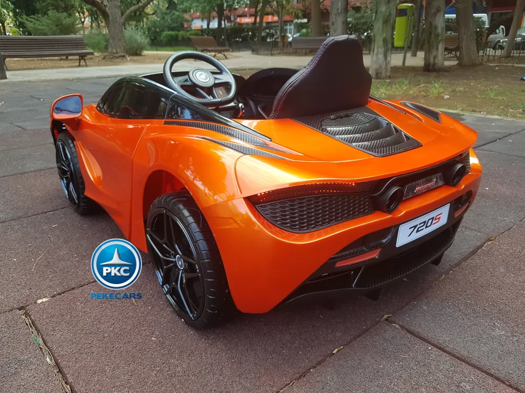 Mercedes McLaren para niños 720S 12V con MP4 Naranja Pintado