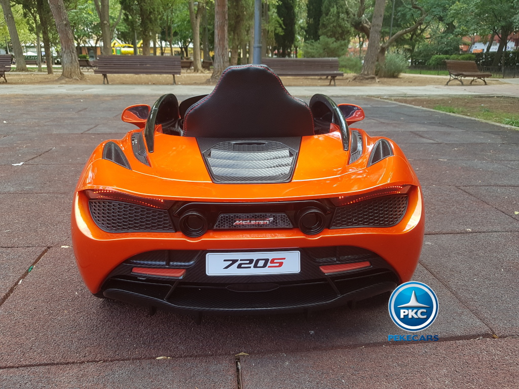 Mercedes McLaren para niños 720S 12V con MP4 Naranja Pintado