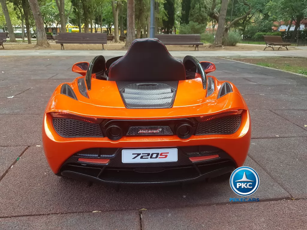 Mercedes McLaren para niños 720S 12V con MP4 Naranja Pintado