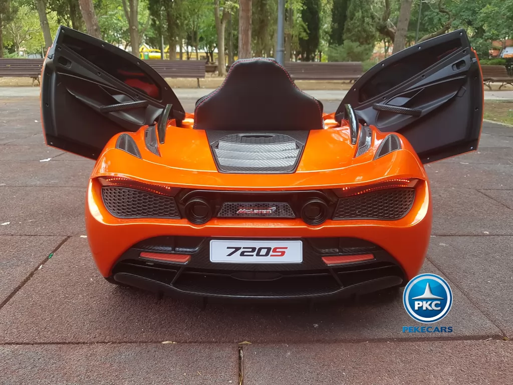 Mercedes McLaren para niños 720S 12V con MP4 Naranja Pintado