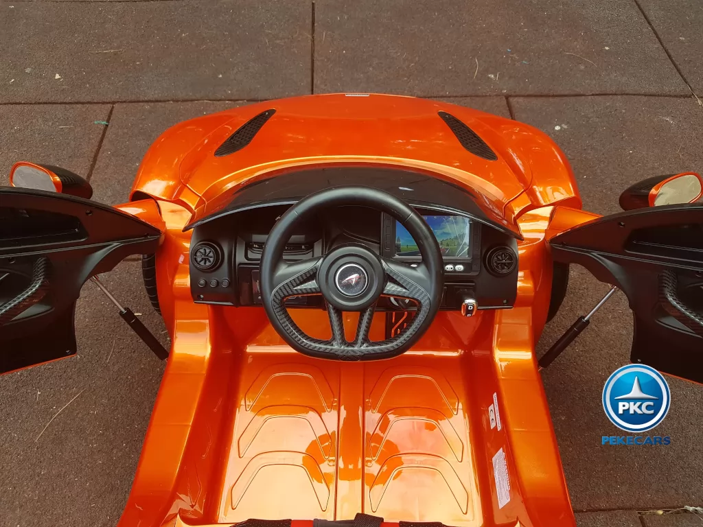Mercedes McLaren para niños 720S 12V con MP4 Naranja Pintado