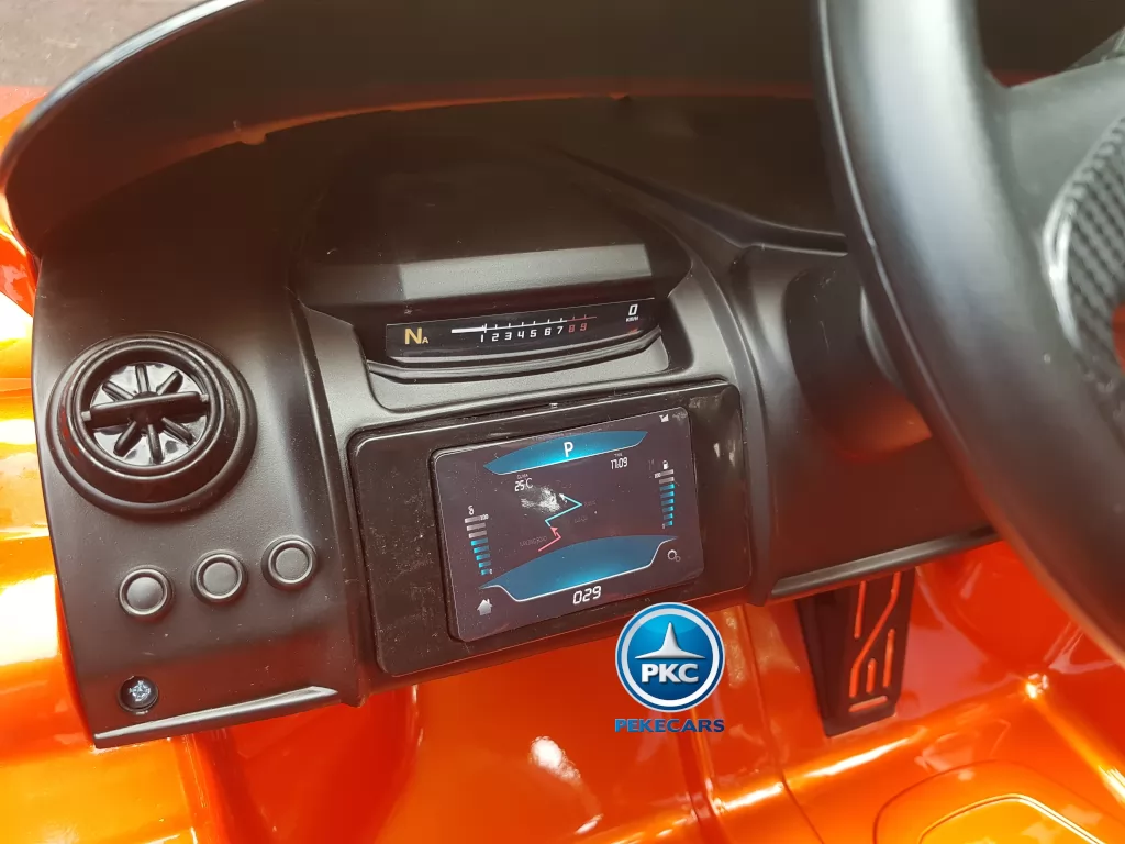 Mercedes McLaren para niños 720S 12V con MP4 Naranja Pintado