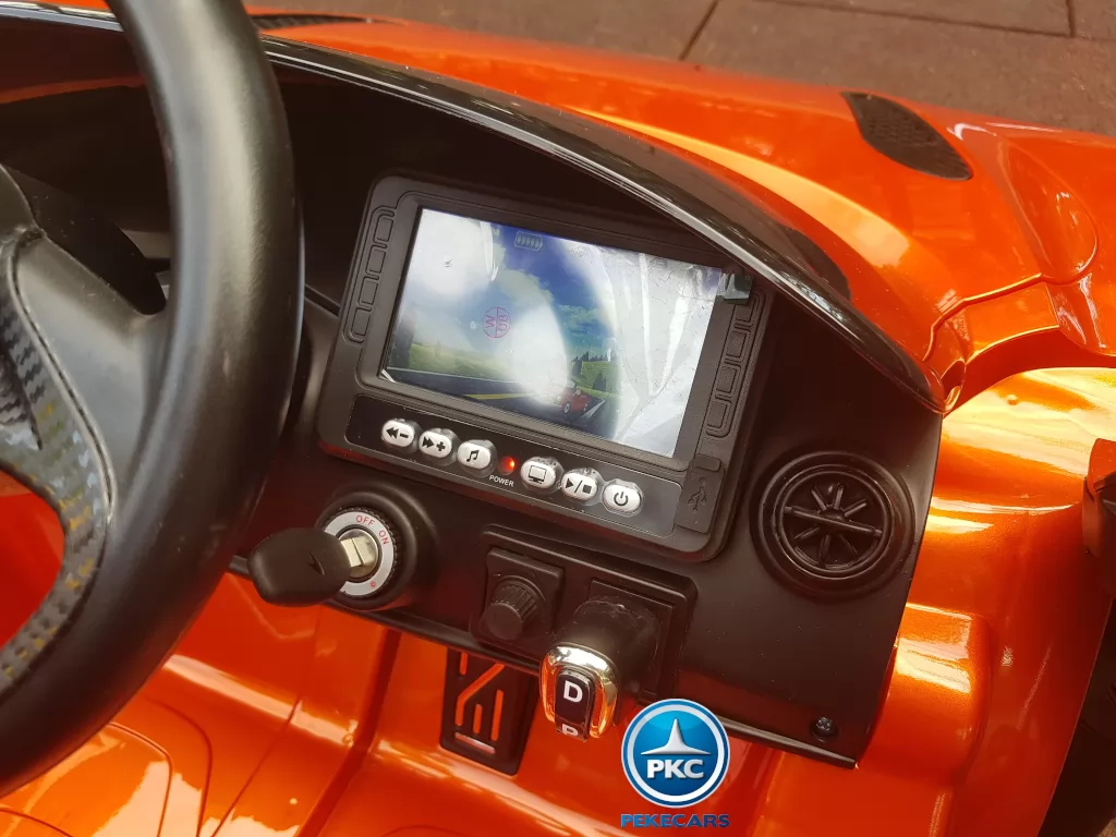Mercedes McLaren para niños 720S 12V con MP4 Naranja Pintado