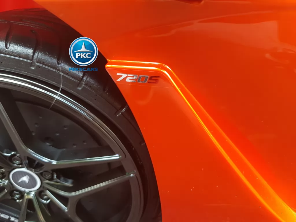 Mercedes McLaren para niños 720S 12V con MP4 Naranja Pintado