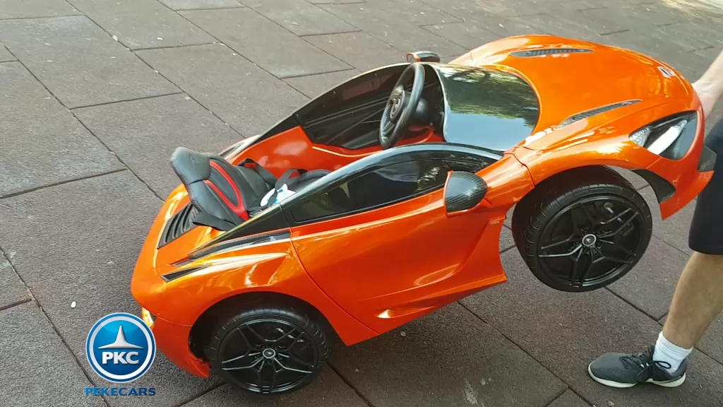 Mercedes McLaren para niños 720S 12V con MP4 Naranja Pintado