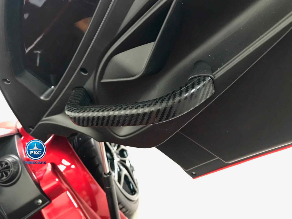 McLaren para niños 720S 12V con MP4 Rojo Pintado vista