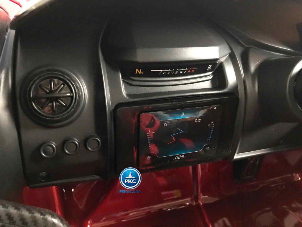 McLaren para niños 720S 12V con MP4 Rojo Pintado vista panel