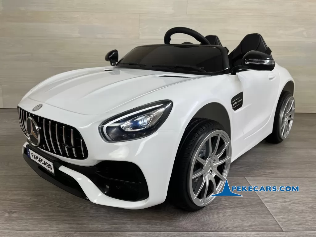 Coche electrico para niños Mercedes GT 12V Blanco 2 Plazas