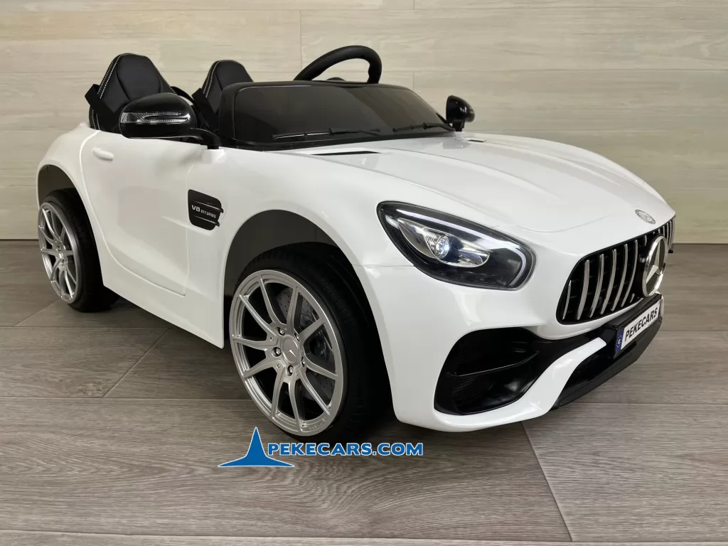 Coche electrico para niños Mercedes GT 12V Blanco 2 Plazas