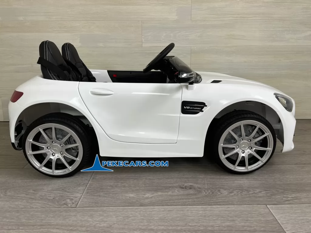 Coche electrico para niños Mercedes GT 12V Blanco 2 Plazas