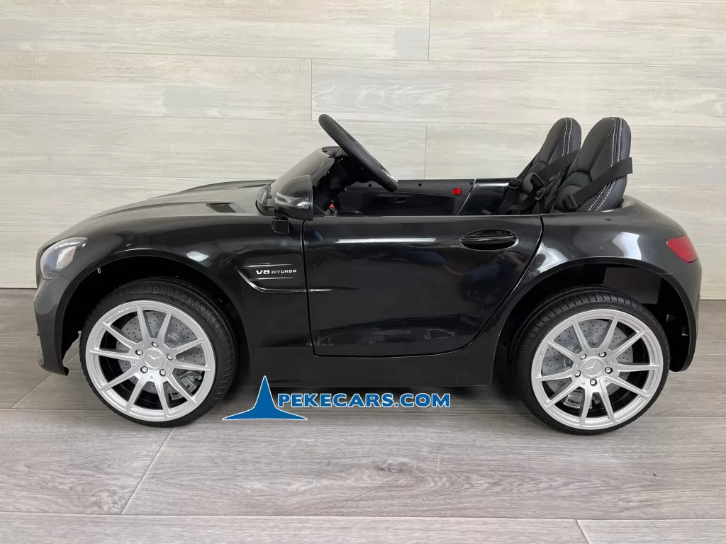 Coche electrico para niños Mercedes GT 12V Negro lateral