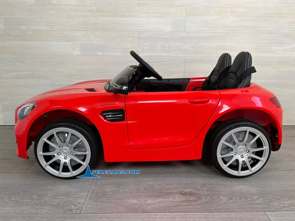 Coche electrico para niños Mercedes GT 12V Rojo lateral