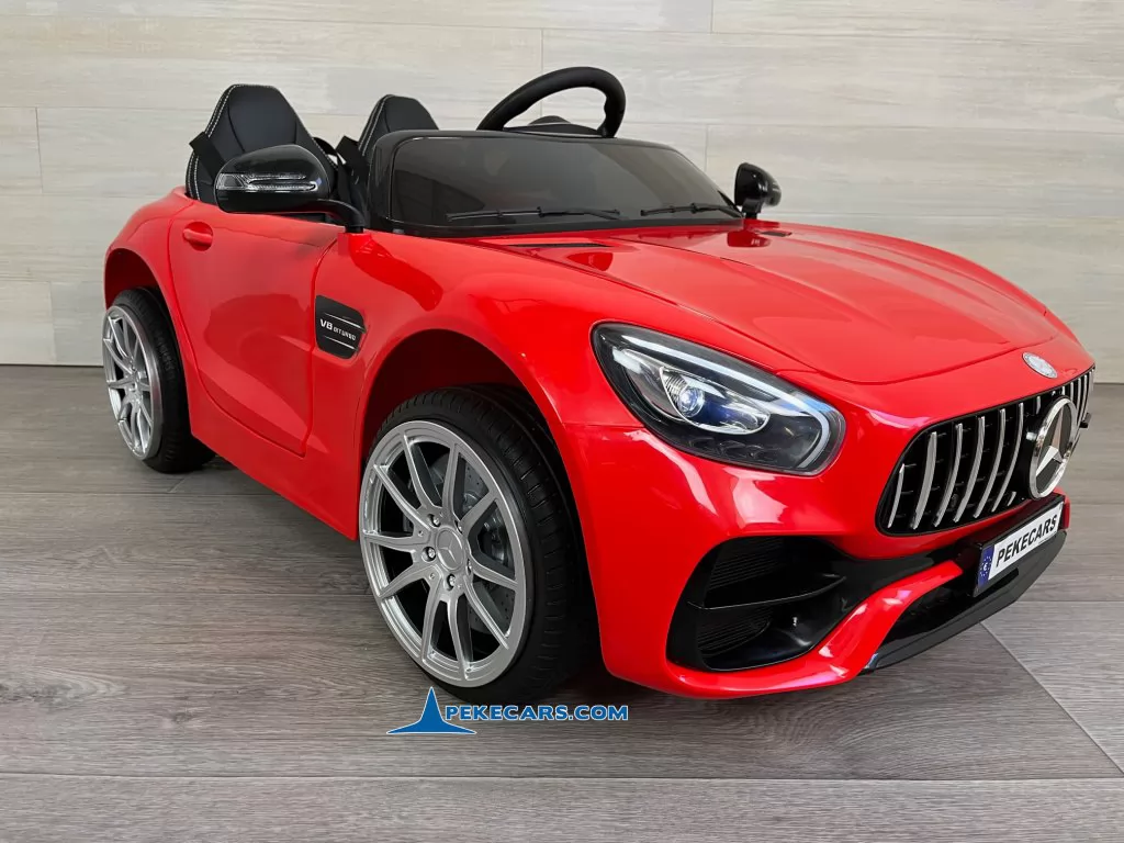 Coche electrico para niños Mercedes GT 12V Rojo de lado