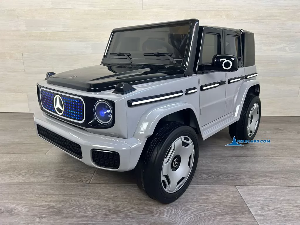 Mercedes benz EQG Gris metalizado coche electricos para niños lado derecho