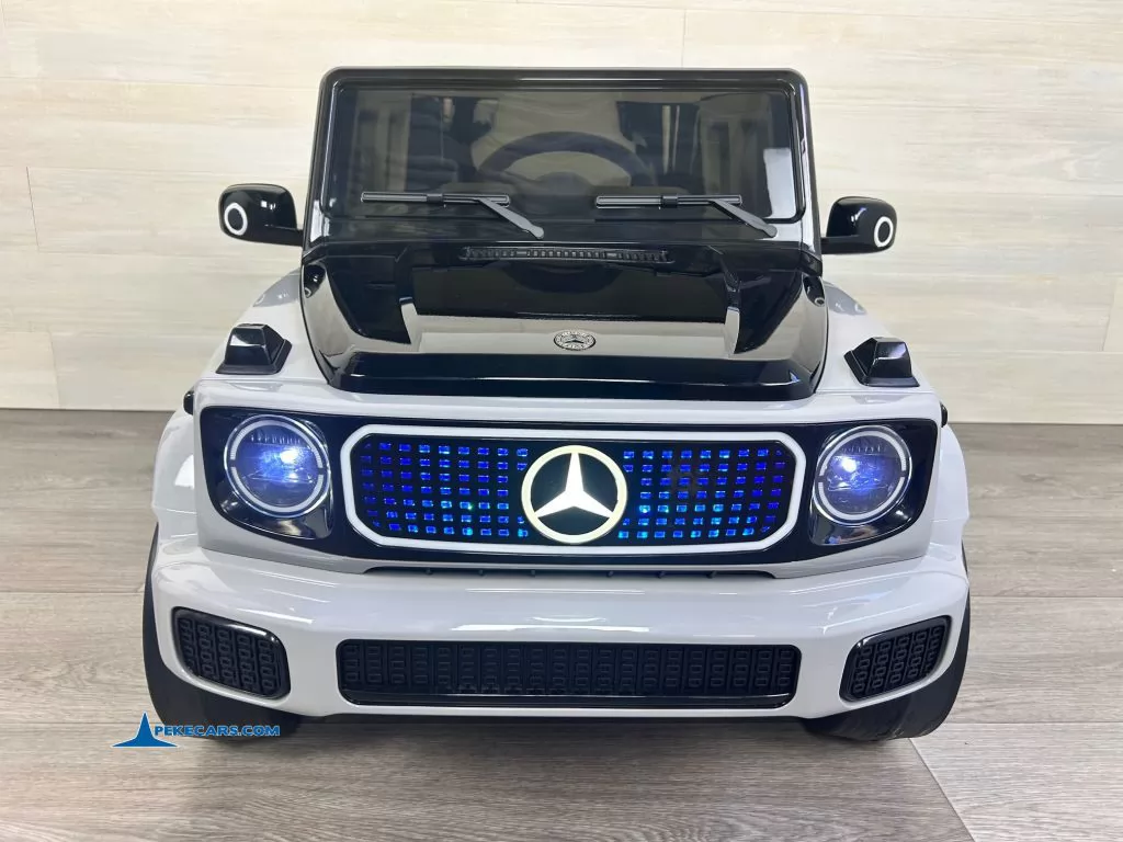Mercedes benz EQG Gris metalizado coche electricos para niños vista frente