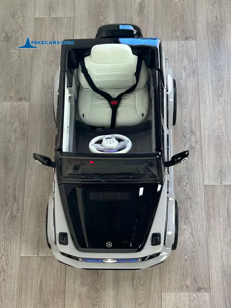Mercedes benz EQG Gris metalizado coche electricos para niños vista cenital