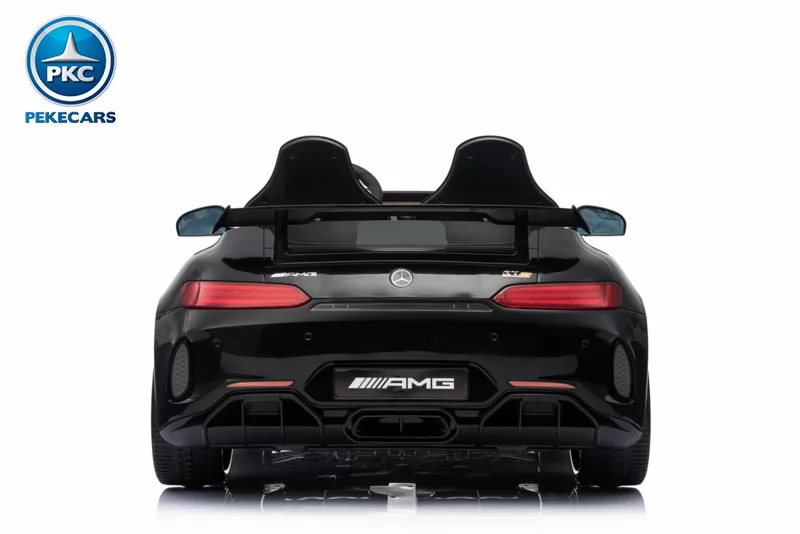 Coche eléctrico para niños Mercedes GTR 2 plazas Negro metalizado vista trasera