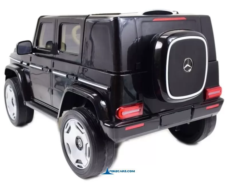 Mercedes benz EQG negro metalizado coche electricos para niños trasera
