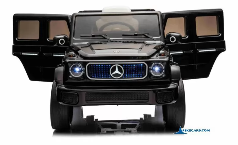 Mercedes benz EQG negro metalizado coche electricos para niños frontal