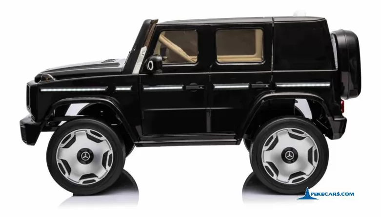 Mercedes benz EQG negro metalizado coche electricos para niños lateral