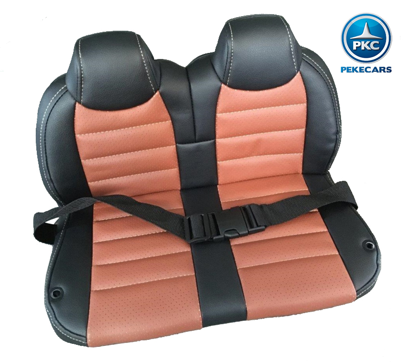 Coche el'ectrico para niños Mercedes SL65 con MP4 Negro metalizado vista asiento