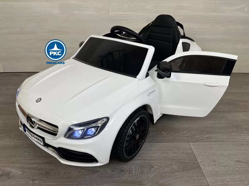 Coche electrico para niños Mercedes C63 Blanco