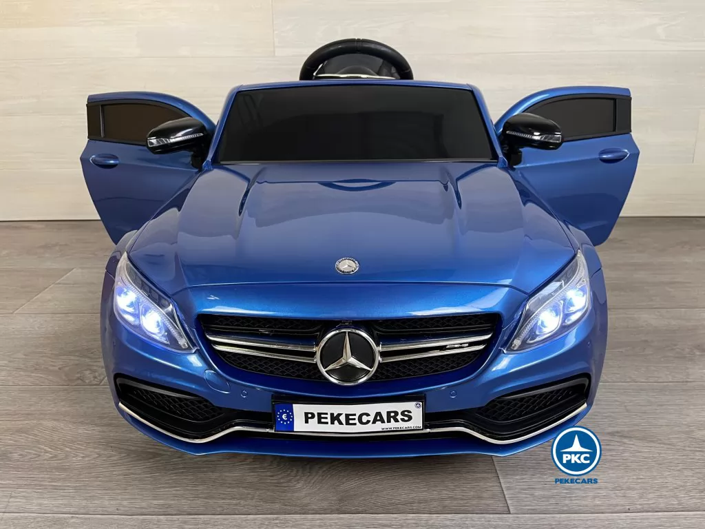 Coche electrico para niños Mercedes C63 Azul Metalizado