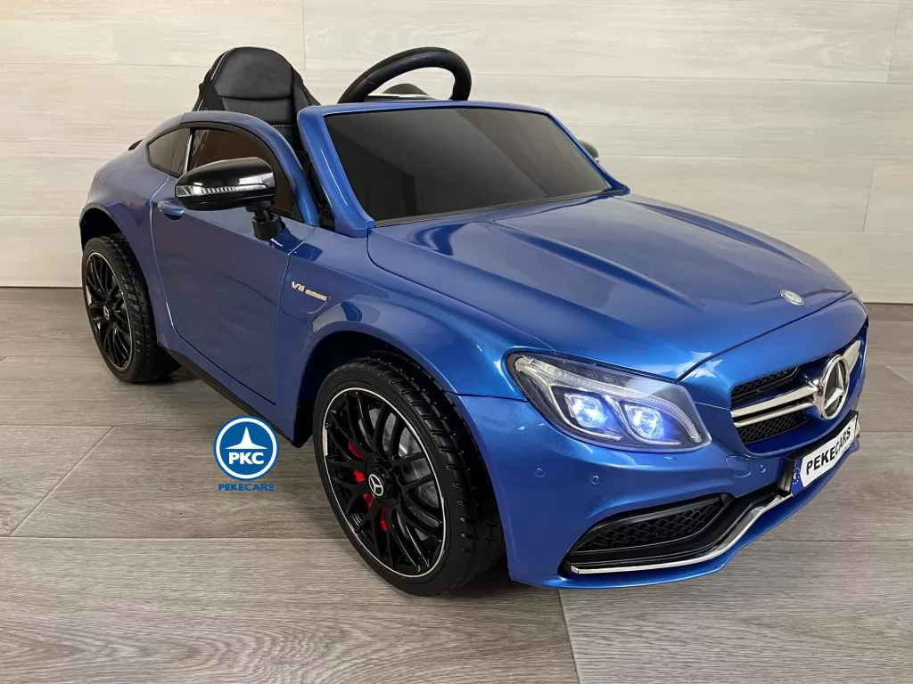 Coche electrico para niños Mercedes C63 Azul Metalizado