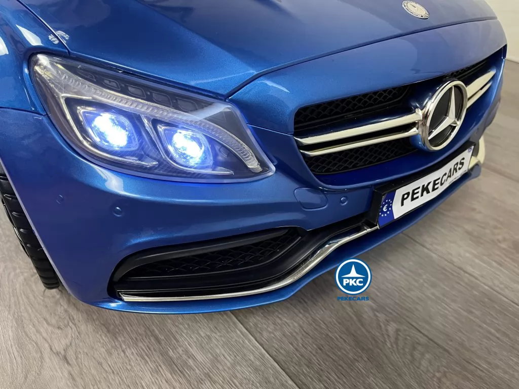 Coche electrico para niños Mercedes C63 Azul Metalizado
