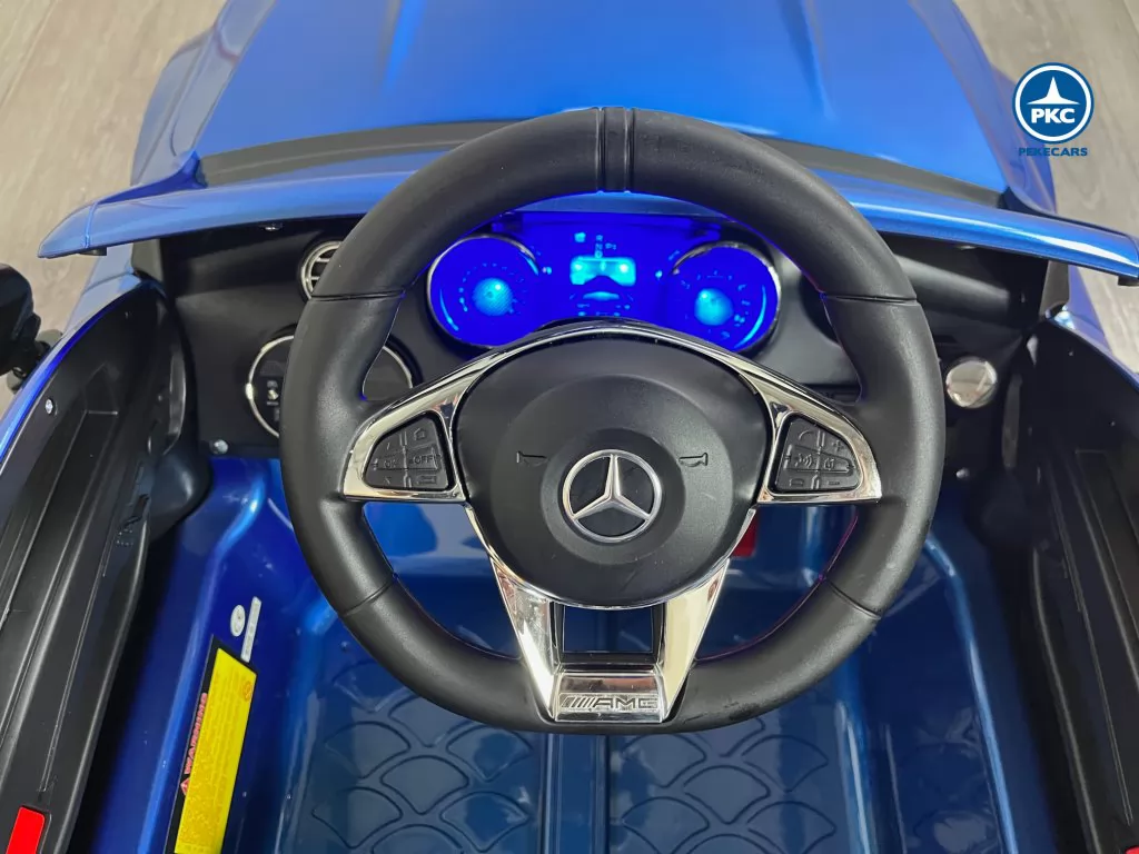 Coche electrico para niños Mercedes C63 Azul Metalizado