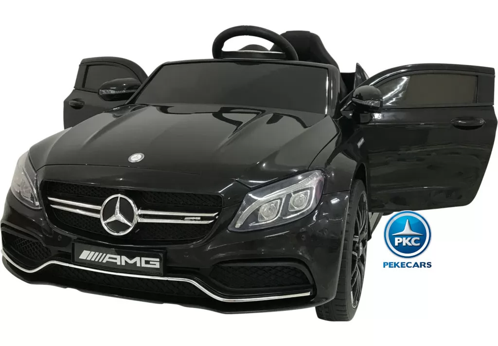Coche electrico para niños Mercedes C63 Negro Metalizado vista principal