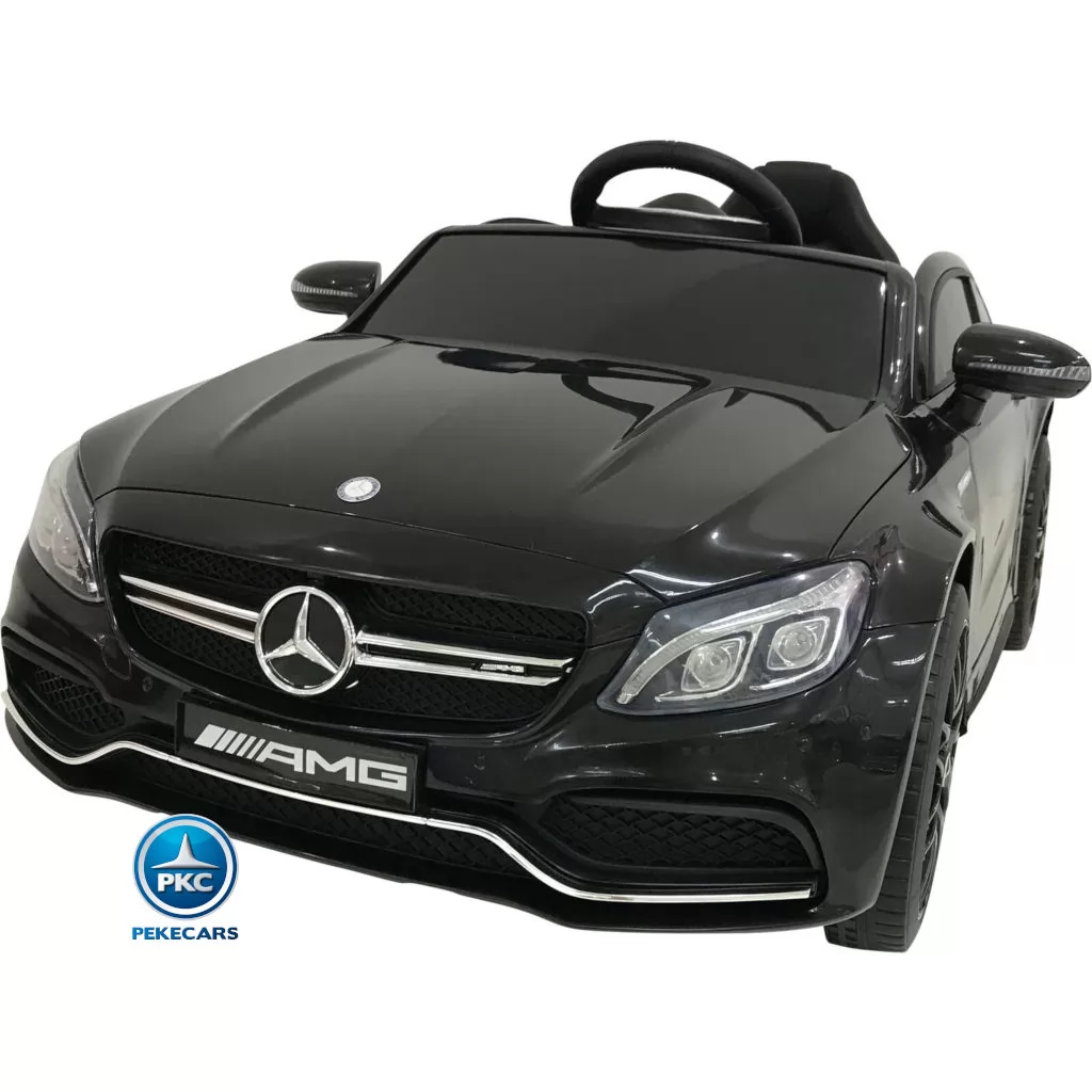 Coche electrico para niños Mercedes C63 Negro Metalizado vista principal
