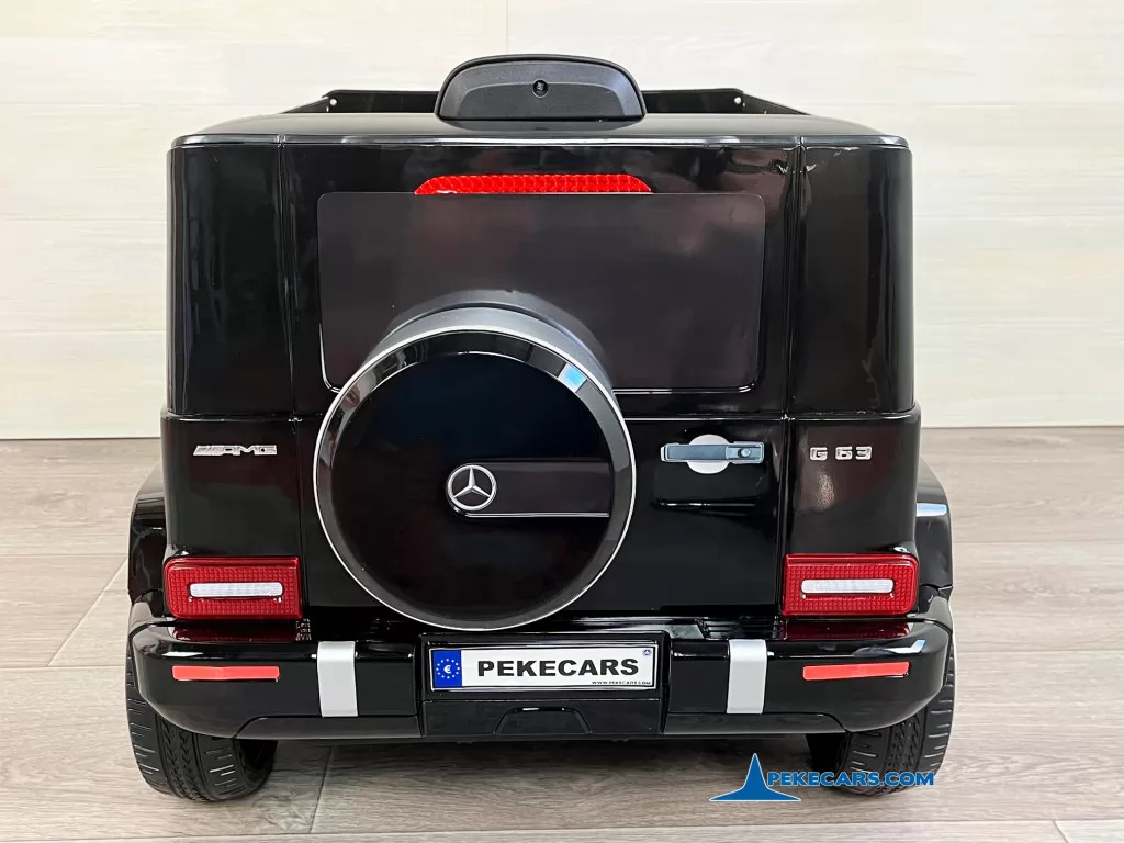 mercedes g63 negro metalizado coche electrico niños vista trasera