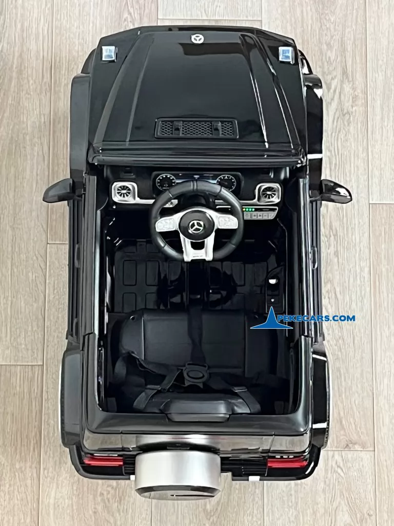 mercedes g63 negro metalizado coches electricos para niños vista arriba detalle