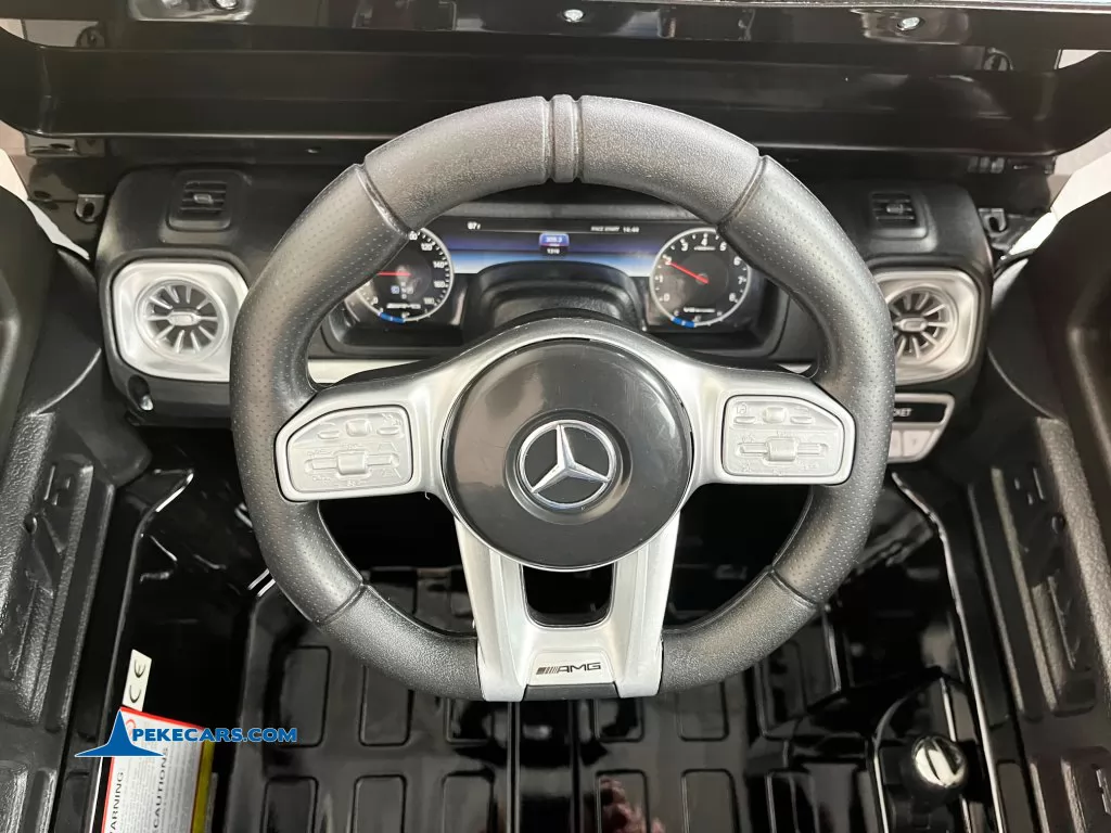 coches para niños mercedes g63 negro metalizado volante