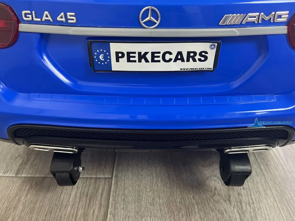 Coche eléctrico para niños mercedes GLA45 AMG Azul ruedas transporte