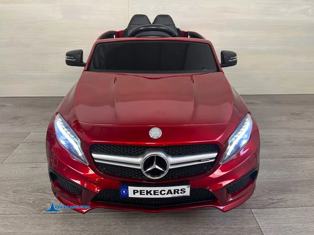 Coche eléctrico para niños mercedes AMG GLA45 Rojo Metalizado vista frontal