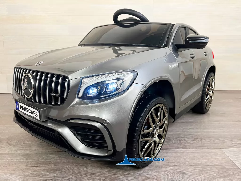 coche electrico niños mercedes glc 63s mp4 gris metalizado vista frente