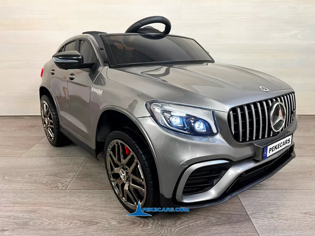 coches para niños mercedes glc 63s mp4 gris metalizado vista lateral