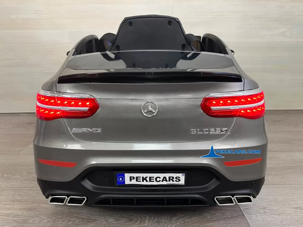 mercedes glc 63s mp4 gris metalizado coche electrico niños detalle atras