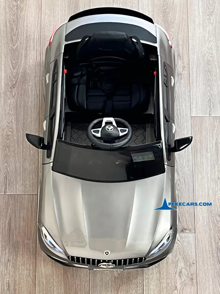 mercedes glc 63s mp4 gris metalizado coches electricos niños vista arriba