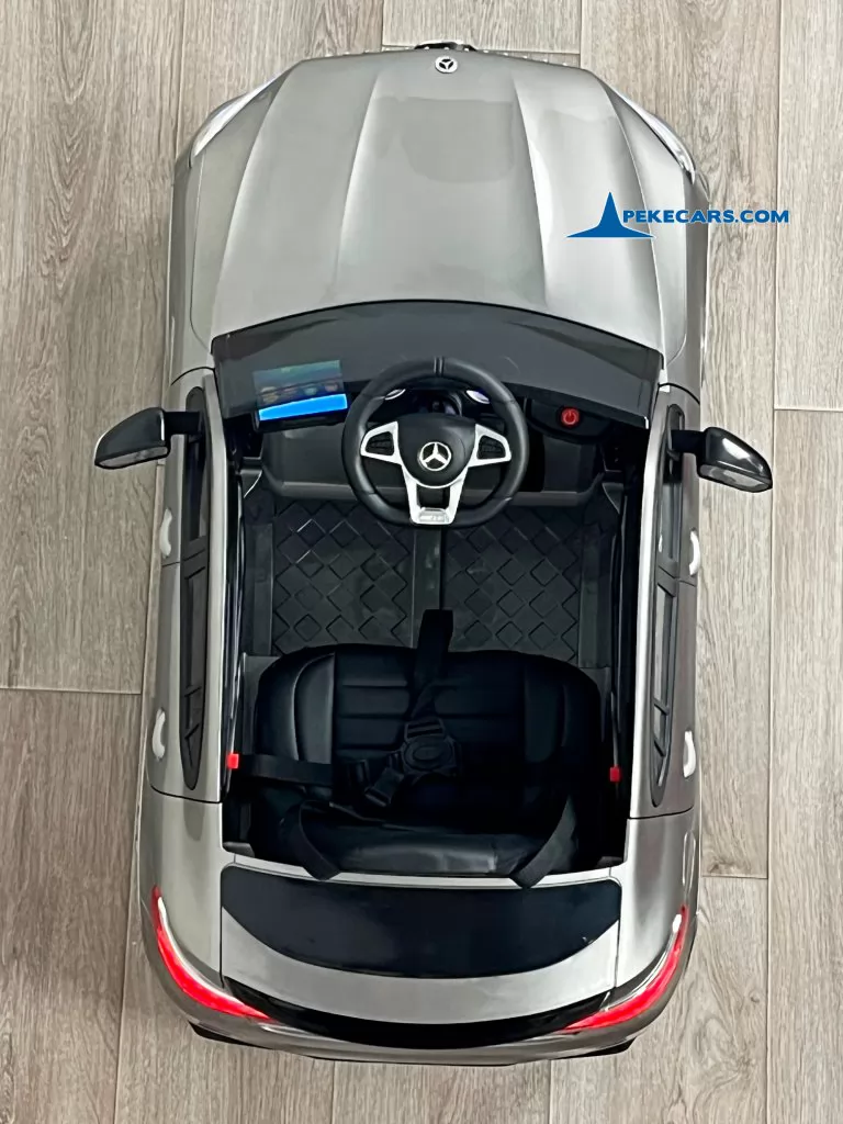 mercedes glc 63s mp4 gris metalizado coches electricos para niños vista arriba detalle