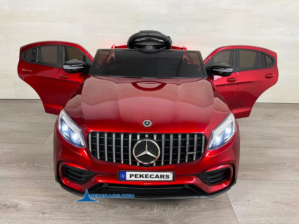 coches electricos para niños mercedes glc 63s mp4 rojo metalizado puertas abiertas