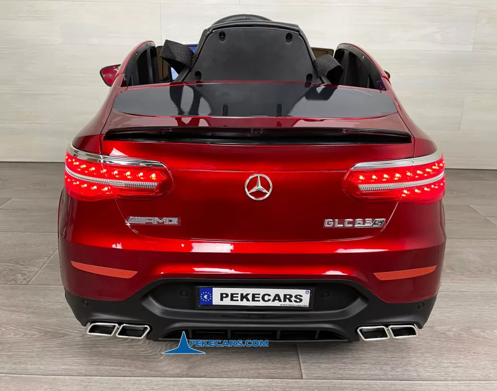 mercedes glc 63s mp4 rojo metalizado coche electrico niños luices traseras