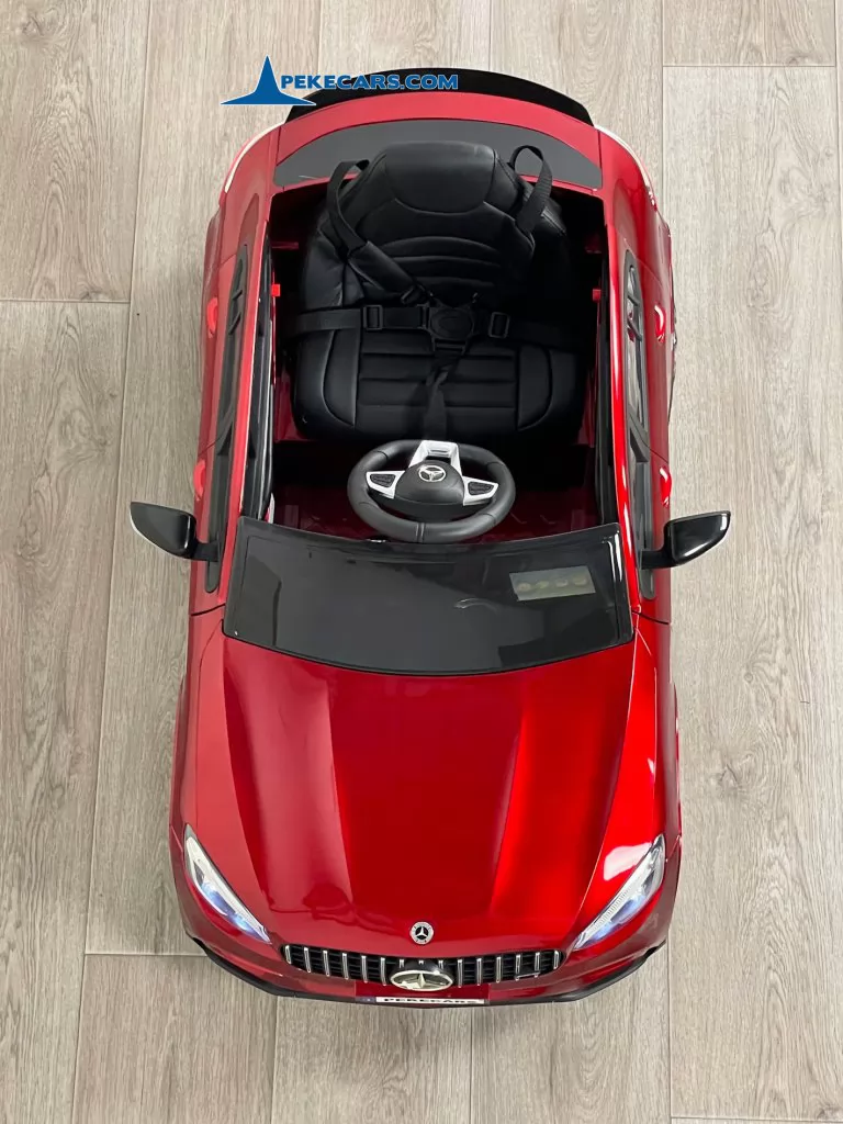 mercedes glc 63s mp4 rojo metalizado coches electricos niños vista arriba
