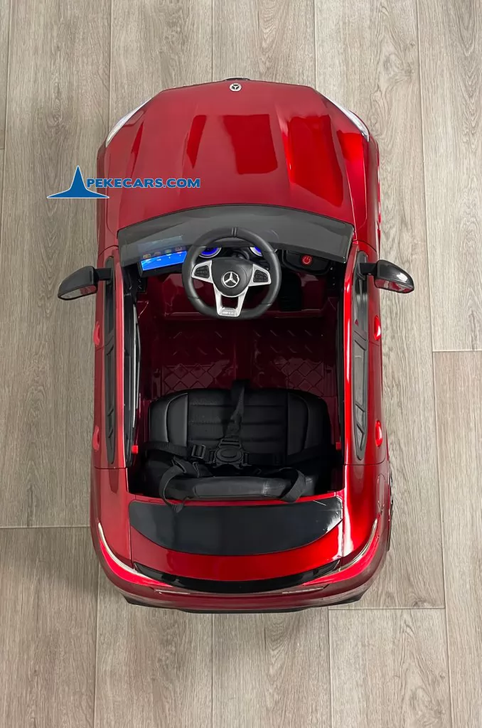 mercedes glc 63s mp4 rojo metalizado coches electricos para niños vista cenital
